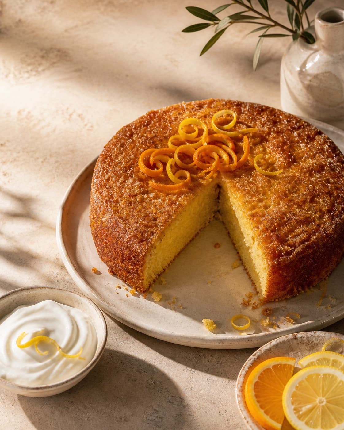 Olive oil citrus cake