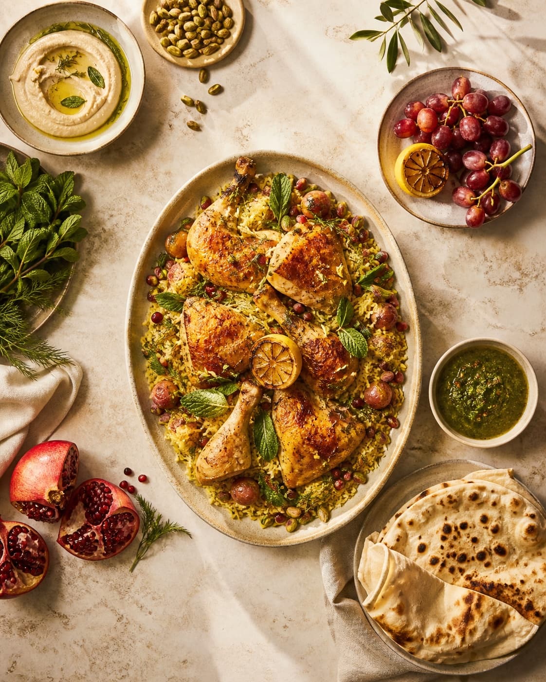 A golden Mediterranean feast